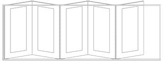 5 Left 0 Right bifold panel configuration 5 left 0right