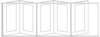 5 Left 0 Right bifold panel configuration 5 left 0right