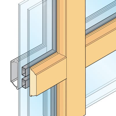 2" Ogee Integral Light Technology 2" Integral Light Technology grille drawing