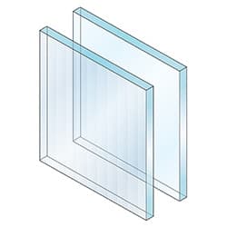 1/2" Reed an illustration of reeded glass etching