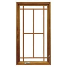 12-Lite Prairie Tall wooden-framed window with divided-lite muntins forming six rectangular panes and a metal bottom latch