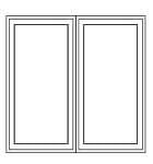 2-wide combination for casement window 2 wide
