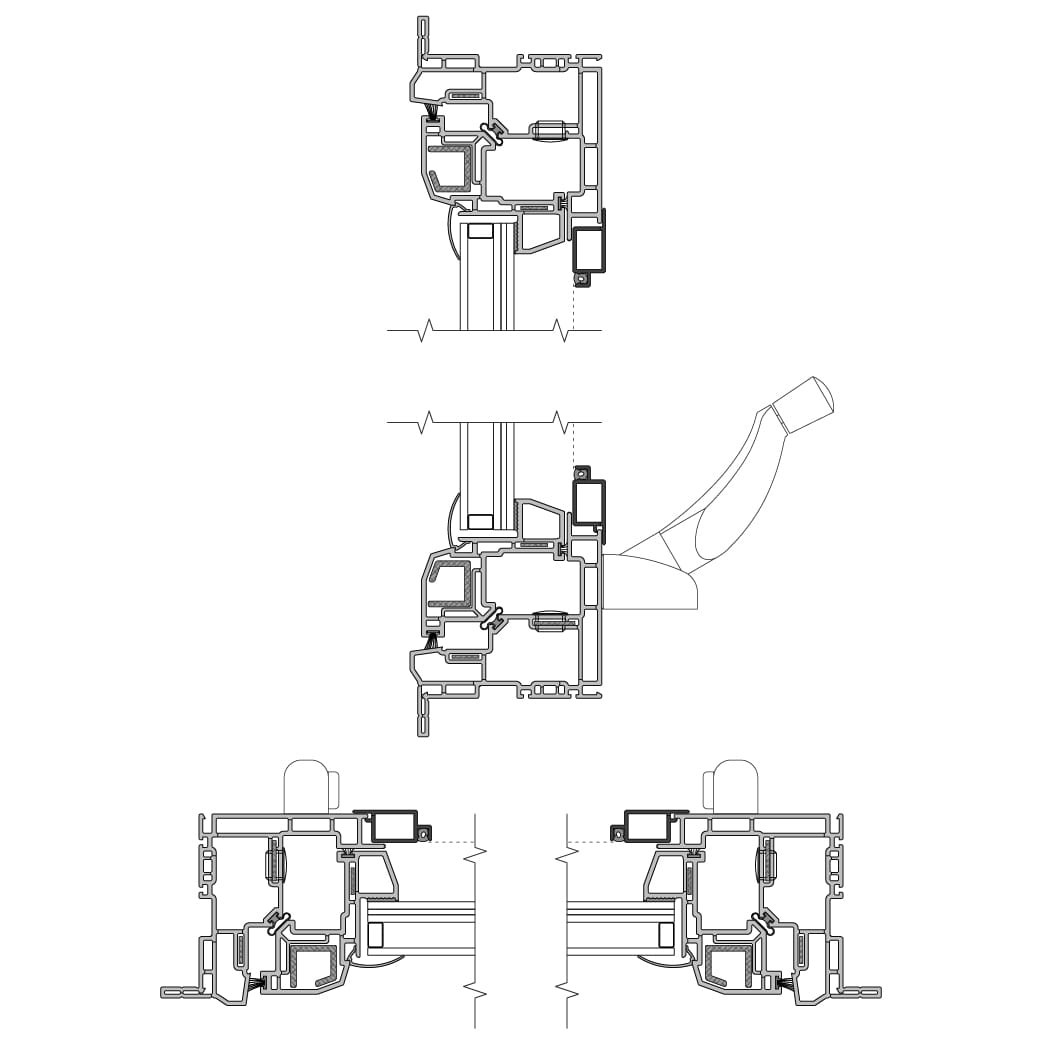 cross section for hurricane shield casement windows