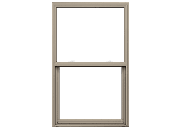 white 250 series single-hung window with traditional grilles open