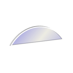 Chord Glossy lavender semicircle icon with white border and subtle drop shadow