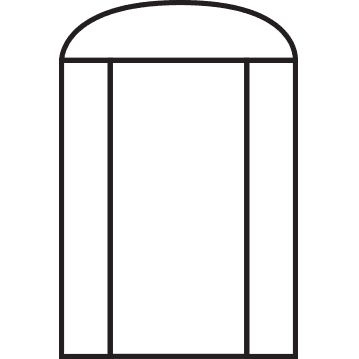 Elliptical Transom illustration of an entry door with elliptical transom