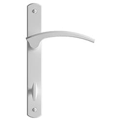 White hinged door hardware in white