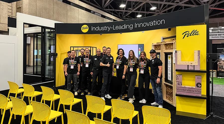 Pella Windows & Doors' booth at the JLC, featuring the Steady Set Installation System.