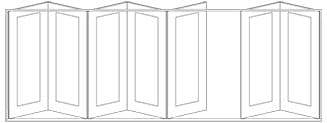 5 Left 2 Right bifold panel configuration 5 left 2 right