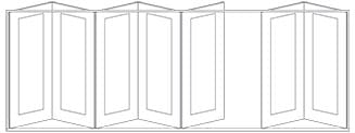 5 Left 2 Right bifold panel configuration 5 left 2 right