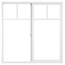 Top Row Encompass by Pella Sliding window with top row grilles