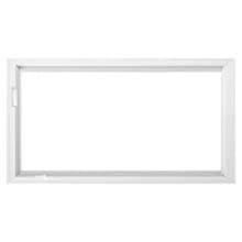 No Grilles White rectangular horizontal window frame isolated on white background