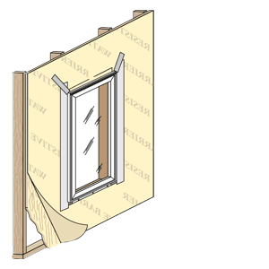 the final step for a new construction nail fin installation