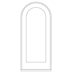 Full Springline full springline shape for a reserve traditional hinged door