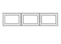 3 wide awning window combination 3-wide