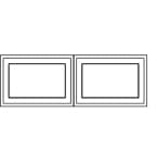 2 wide awning window combination 2-wide