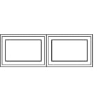 2 wide awning window combination 2-wide