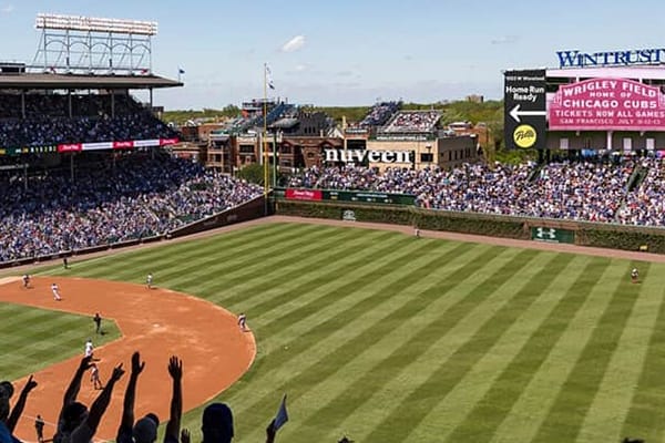 wrigley field view from first base stands