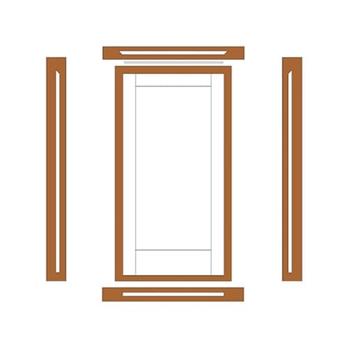 an illustration of knock-down frame assembly for a sliding patio door.