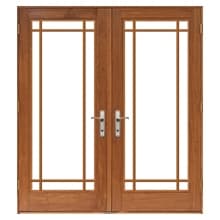 Prairie lifestyle hinged patio door with prairie grilles