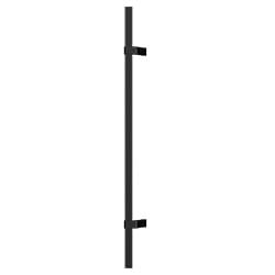 Teton - Matte Black matte black pivot door teton round offset handle