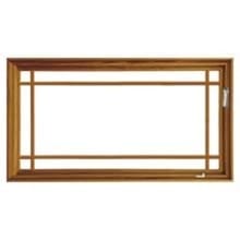Prairie Brown rectangular wooden picture frame with thin inner rails and minimalist geometric muntin design on white background