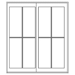 Custom sliding door illustration of custom grilles