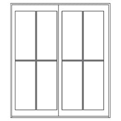 Custom sliding door illustration of custom grilles
