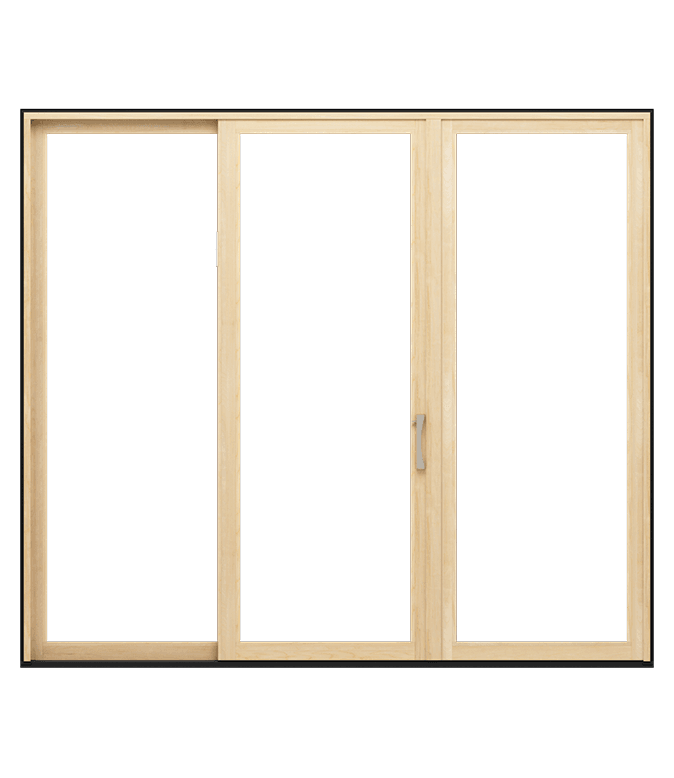 3-Panel Wood Lifestyle Series Sliding Patio Door