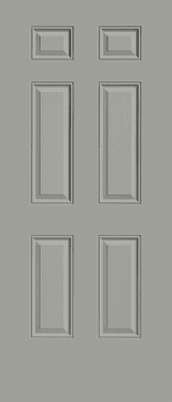 steel entry door in navy blue paint