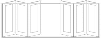 3 Left 3 Right bifold panel configuration 3 left 3 right