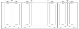 3 Left 3 Right bifold panel configuration 3 left 3 right