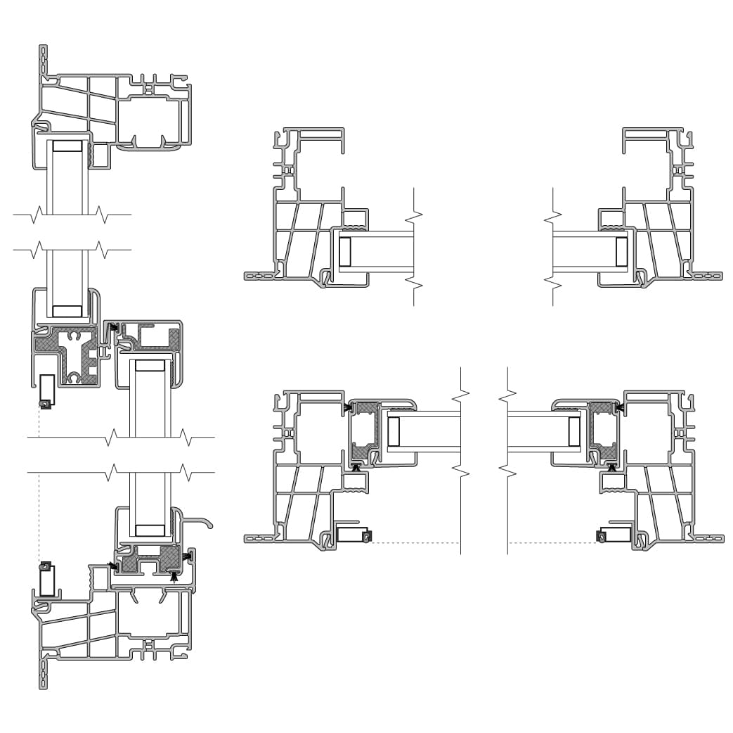 cross section defender series single hung window
