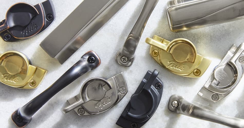 window hardware casement window crank silver