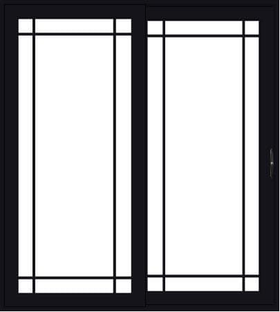 6 Lite Prairie Pella Impervia Sliding Door Prairie Grilles