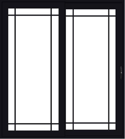 6 Lite Prairie Pella Impervia Sliding Door Prairie Grilles