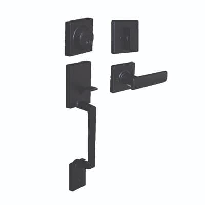Amador Ext. Handle/Breton Int. Lever – Matte Black Amador Exterior Handle Breton Interior Lever – Matte Black