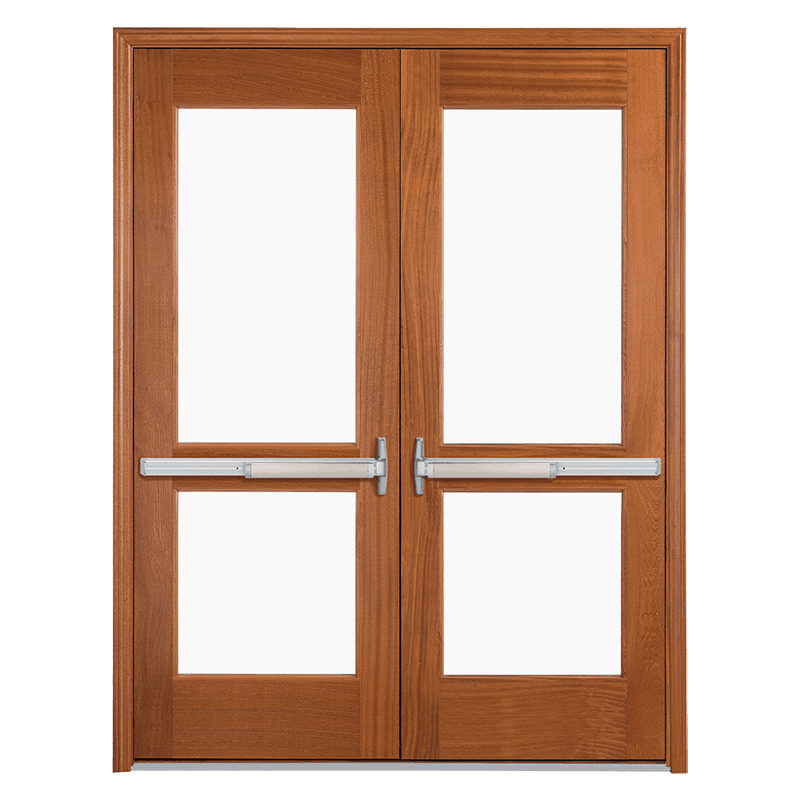 wood commercial entrance door
