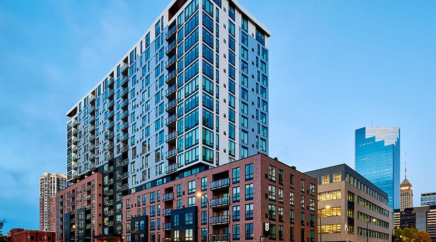 Panoramic view of the HQ apartment building