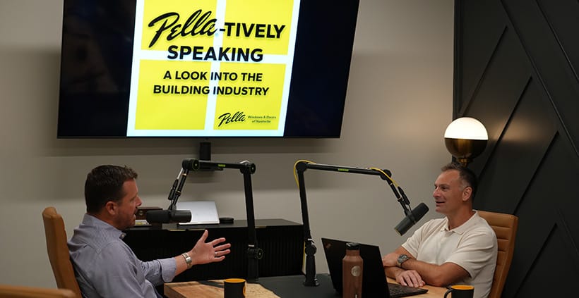 Pella of Nashville's recording session of their weekly podcast.