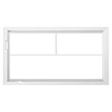 Top Row White fiberglass window with top row grilles