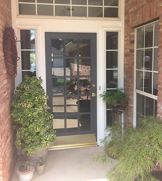 oklahoma old white transom front door