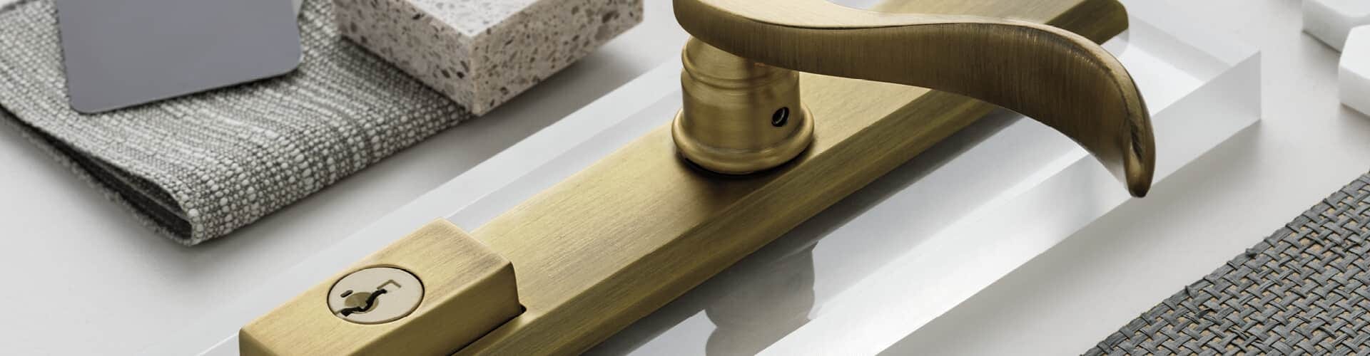 entry door hardware brass finishes