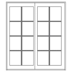 Traditional sliding door illustration of traditional grilles