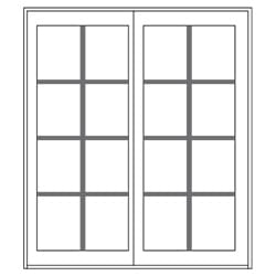 Traditional sliding door illustration of traditional grilles