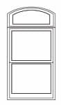Arch head over single casement combination arch head over 1 wide
