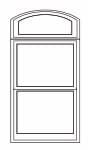 Arch head over single casement combination arch head over 1 wide