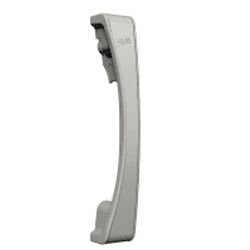 Morning Sky Gray Pella fiberglass sliding patio door handle in a morning sky gray finish