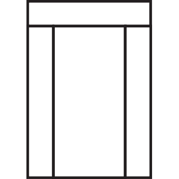 Rectangular Transom illustration of an entry door with rectangular transom