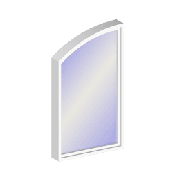 Partial Arch Head Computer illustration of a partial arch head sash set window arching from left to right